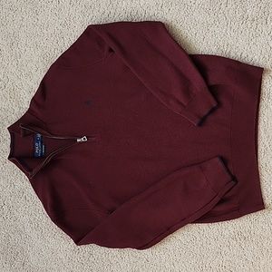 Polo Ralph Lauren Quarter Zip Sweater Maroon Medium